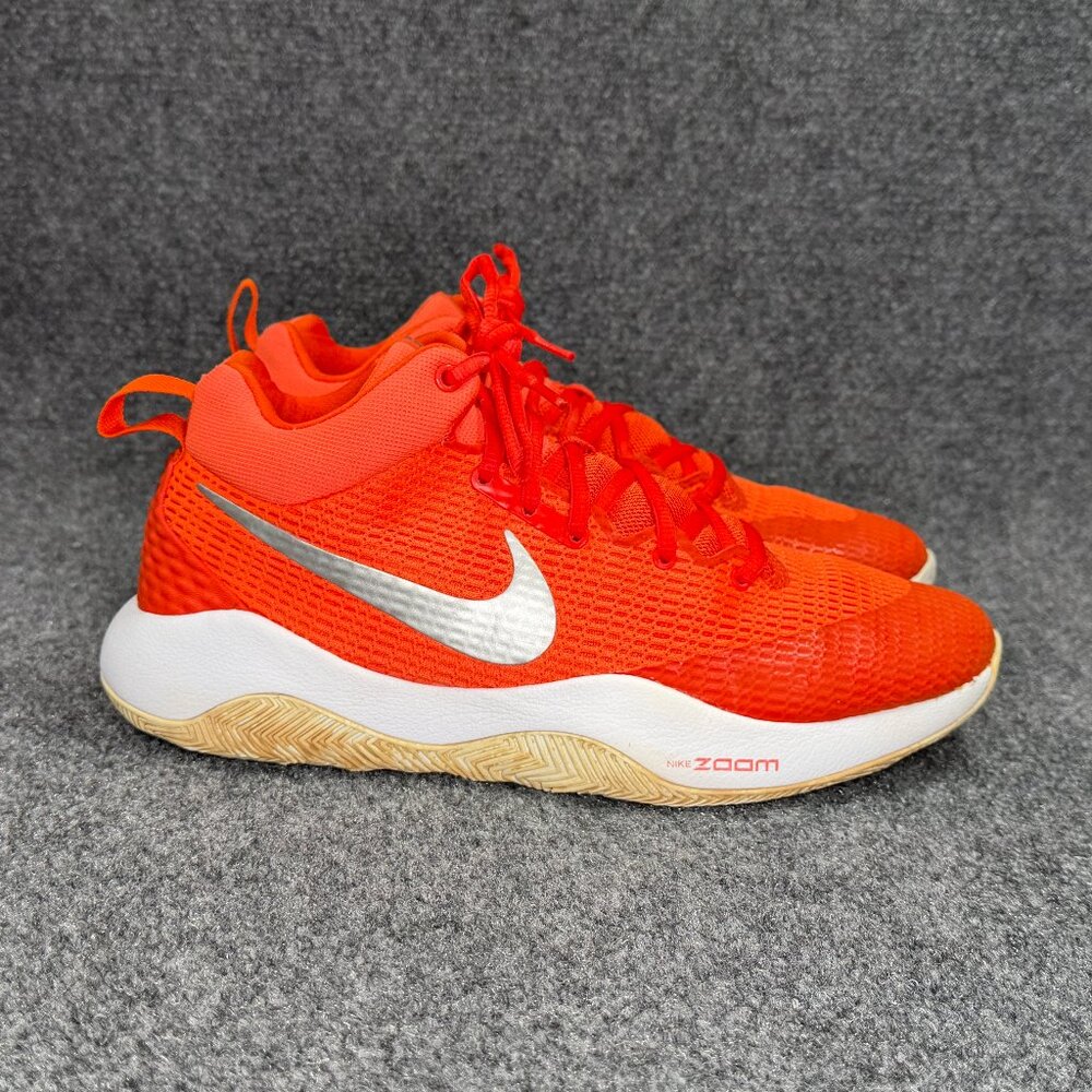 Nike Zoom Rev Basketball Shoes Men's Size 10.5 Orange Athletic Training Sneakers
